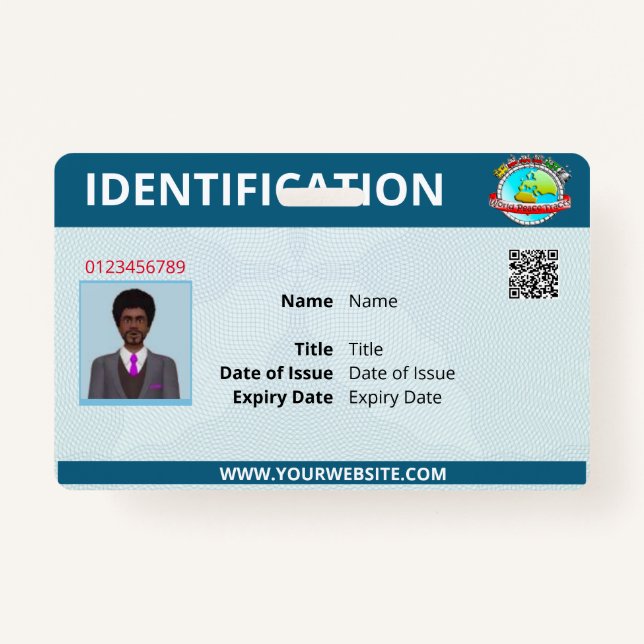 ID d'entreprise et badge de nom (Devant)