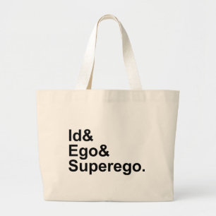Id Ego Superego   Three Parts of the Psyche Large Tote Bag