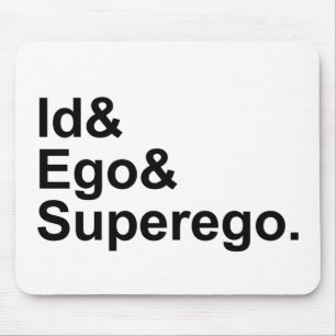 Id Ego Superego   Three Parts of the Psyche Mouse Pad