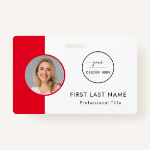 ID employé   Logo Turquoise - Badge d'ID photo