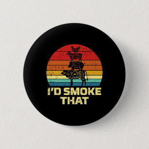 Id Grill That Retro Bbq Barbecue Grill Meat Lover 2 Inch Round Button