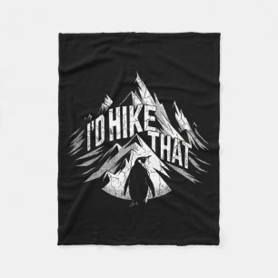 Id hike that funny penguin meme mountain hiking fleece blanket