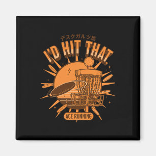 Id Hit That Ace Running Disc Golf Scene Flying Dis Magnet