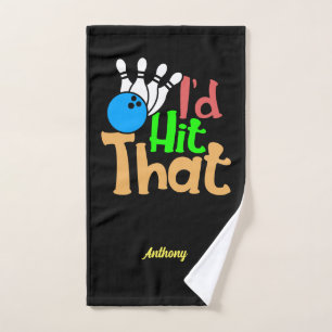 I'd Hit That Bowling Funny Trendy Hand Towel