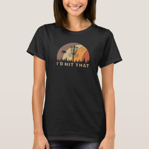 I'd Hit That Funny Disc Golf Vintage Frisbee Disc T-Shirt