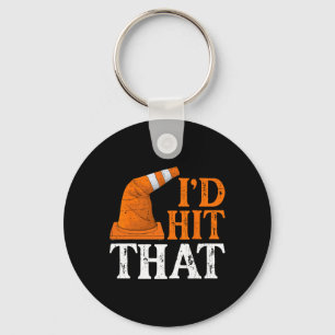 I'd Hit That Funny Halloween Costume Traffic Cone Keychain