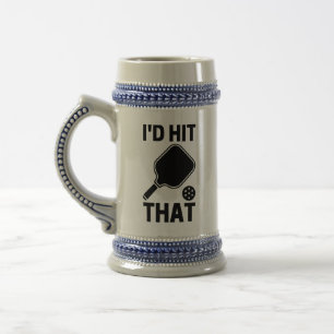 I'd hit that funny pickleball player playing lover beer stein