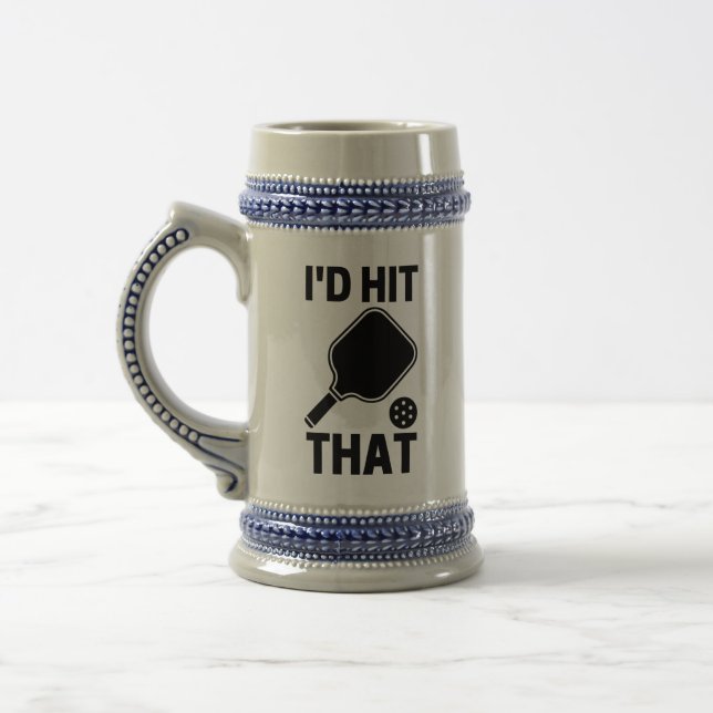 I'd hit that funny pickleball player playing lover beer stein (Left)
