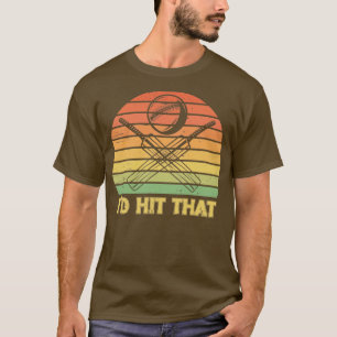 Id Hit That Retro Cricket Ball Racket  T-Shirt