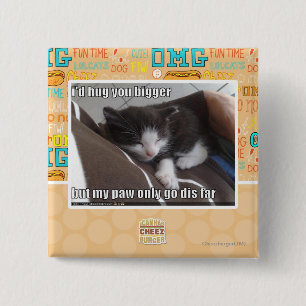 I'd hug you bigger 2 inch square button