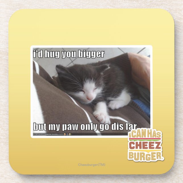 I'd hug you bigger coaster (Front)