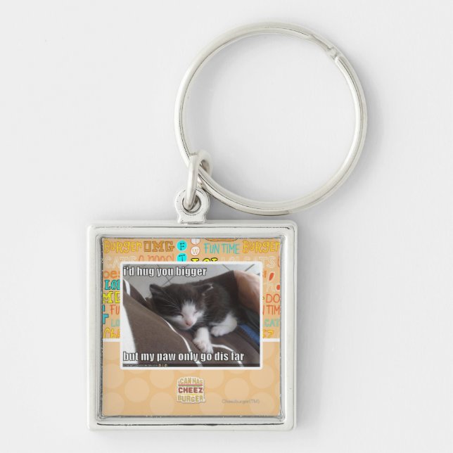 I'd hug you bigger keychain (Front)