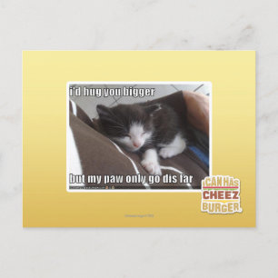 I'd hug you bigger postcard