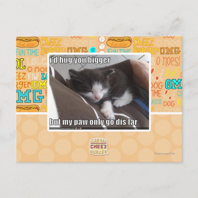 I'd hug you've got postcard (Front)