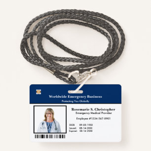 ID Identification Card Bar Code Photo Badge