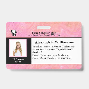 Id Identification Card Boy Girl Child Photo Custom Badge