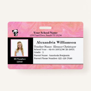 Id Identification Card Boy Girl Child Photo Custom Badge