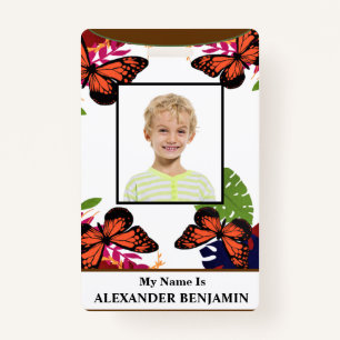 ID Identification Card Child Student Photo Custom Badge