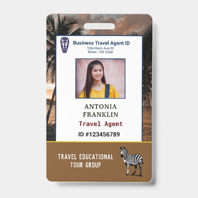 ID Identification Card Employee Custom Logo Badge (Front)