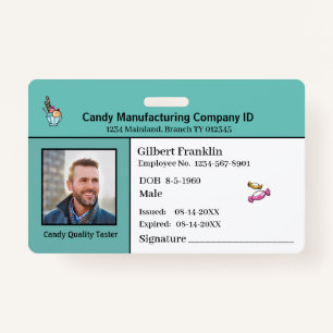 ID Identification Card Employee Photo Custom Badge
