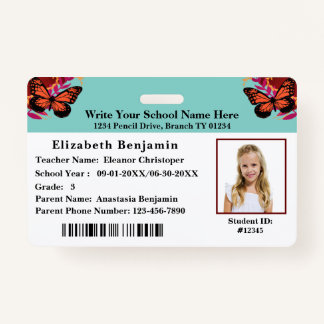  ID Identification Card School Student Bar Code Badge