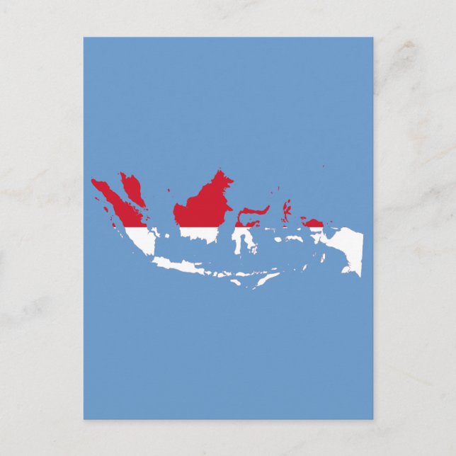 ID Indonésie, Jakarta, Carte du drapeau (Devant)