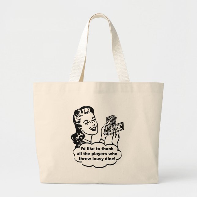 I'd like to thank large tote bag (Front)