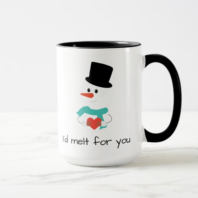 I'd melt for you holiday winter snowman mug (Right)