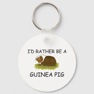 I'd Rather Be A Guinea Pig Keychain