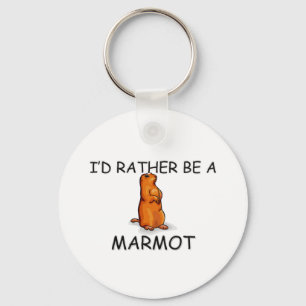 I'd Rather Be A Marmot Keychain