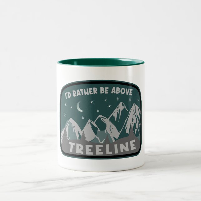 I'd Rather Be Above Treeline Two-Tone Coffee Mug (Center)