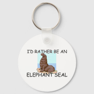 I'd Rather Be An Elephant Seal Keychain