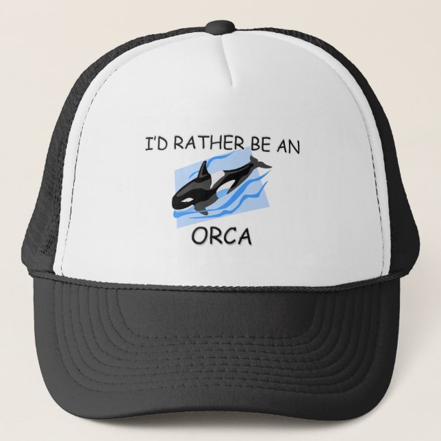 I'd Rather Be An Orca Trucker Hat (Front)