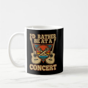 I'd Rather Be at Concert Vintage Acoustic Guitar M Coffee Mug