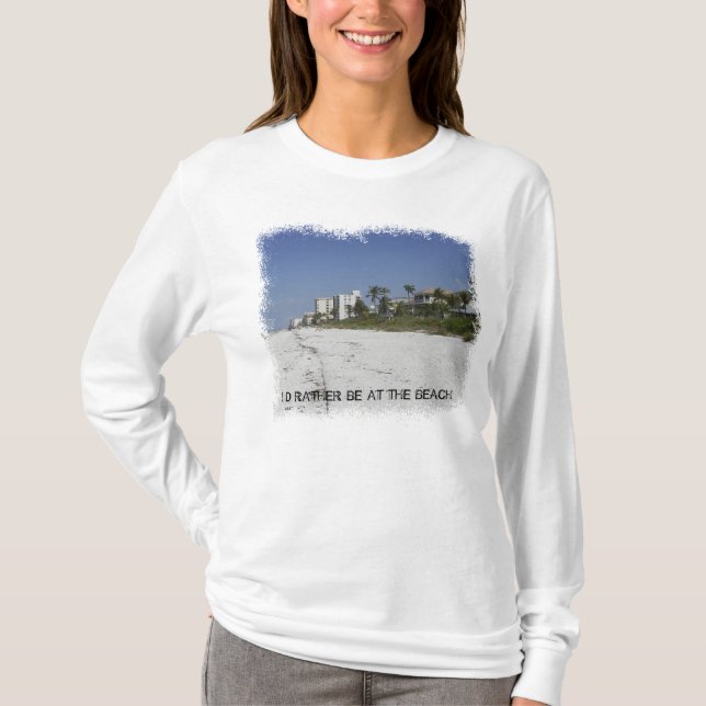 I'd Rather Be At The Beach T-Shirt (Front)