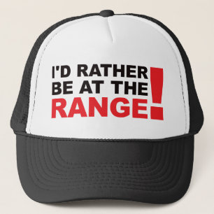 Id Rather Be At The Range - Red Trucker Hat