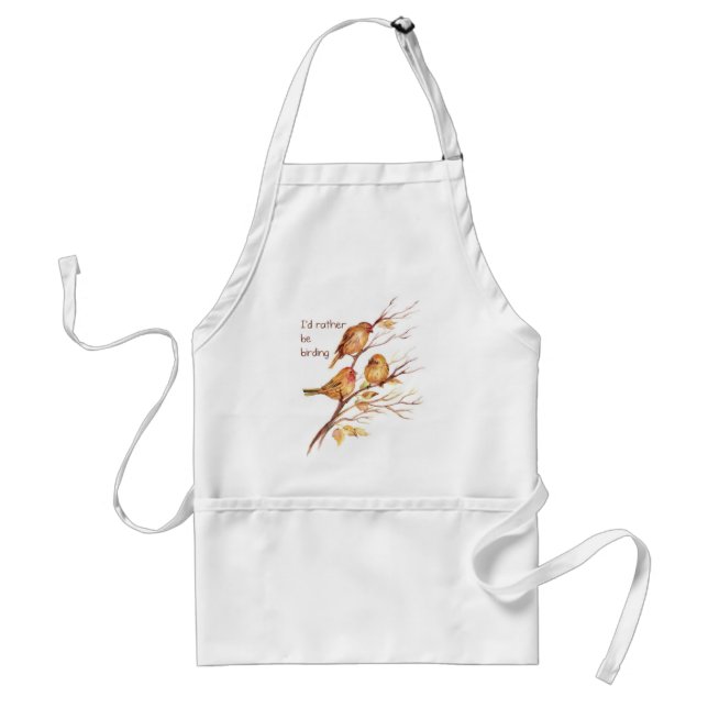 I'd Rather be Birding, Bird, Sparrows Standard Apron (Front)