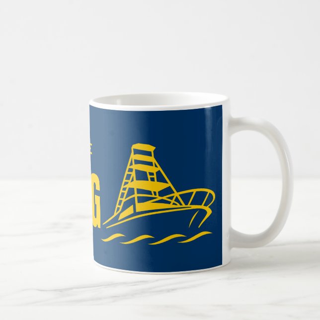 I'd rather be boating mug | speedboat design (Right)