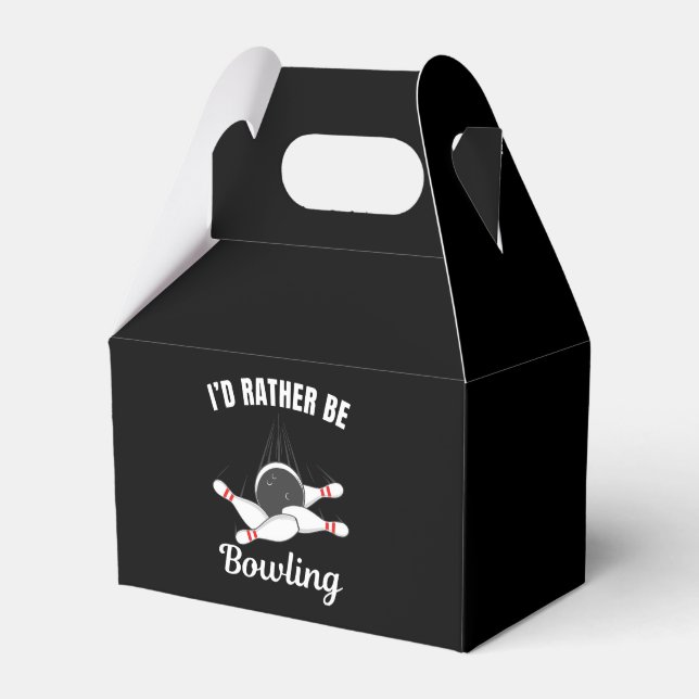 I'd rather be bowling favor box (Front Side)