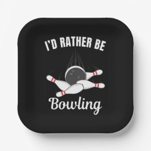I'd rather be bowling paper plate