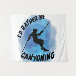 I'd Rather Be Canyoning Canyoneer Vintage Tapestry