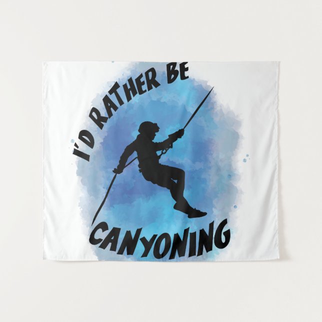 I'd Rather Be Canyoning Canyoneer Vintage Tapestry (Front (Horizontal))