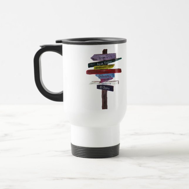 I'd rather be climbing Destinations Travel Mug (Left)