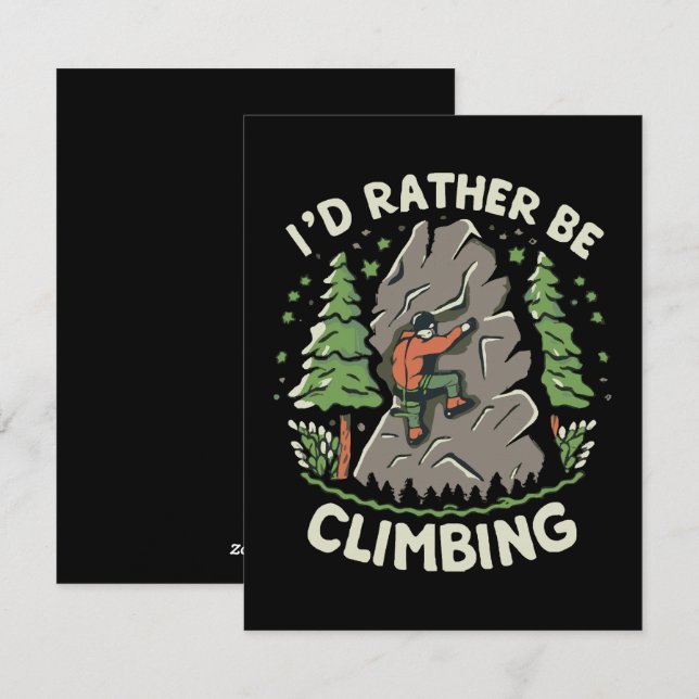 I'd Rather Be Climbing Holiday Card (Front/Back)