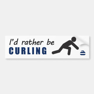 I'd rather be curling bumper sticker