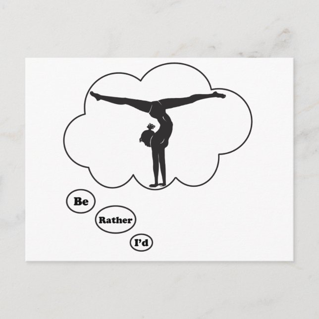 I'd rather be Doing Gymnastics Postcard (Front)