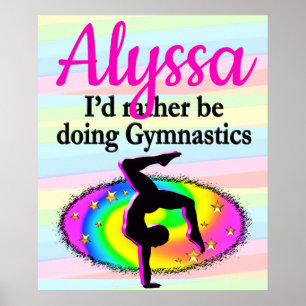 I'D RATHER BE DOING GYMNASTICS POSTER
