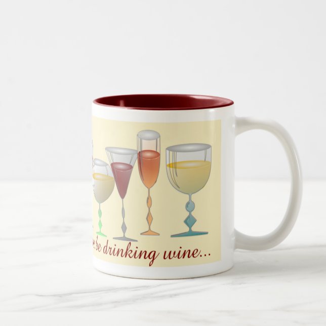 I'd Rather Be Drinking Wine Two-Tone Coffee Mug (Right)