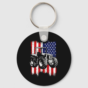 Id Rather Be Farming Funny Farmer Gifts Keychain