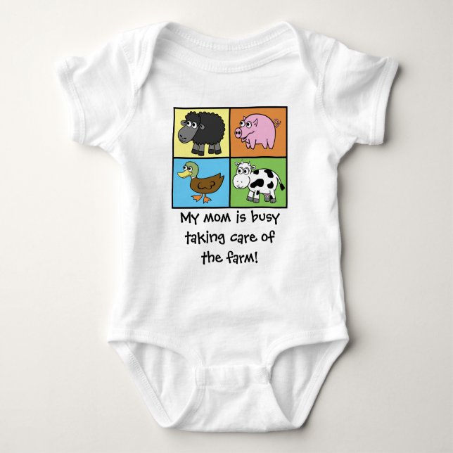 I'd Rather be Farming! (virtual farming) Baby Bodysuit (Front)